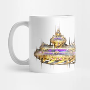 Fractal Floating Golden Palace Mug